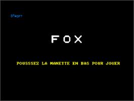 Title screen of Fox on the Amstrad CPC.