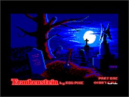 Title screen of Frankenstein on the Amstrad CPC.