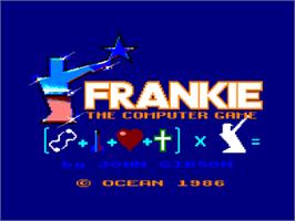 Title screen of Frankie Goes To Hollywood on the Amstrad CPC.
