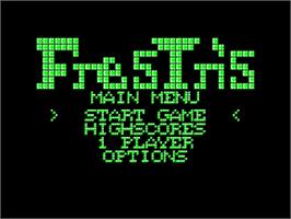 Title screen of Frestris on the Amstrad CPC.