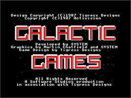 Title screen of Galactic Games on the Amstrad CPC.