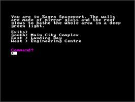 Title screen of Galaxias on the Amstrad CPC.