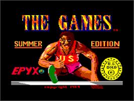 Title screen of Games, The - Summer Edition on the Amstrad CPC.