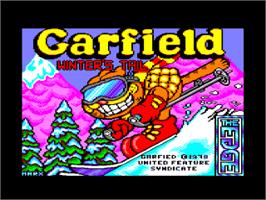 Title screen of Garfield: Winter's Tail on the Amstrad CPC.
