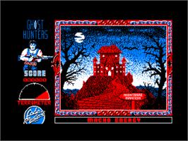 Title screen of Ghost Hunters on the Amstrad CPC.