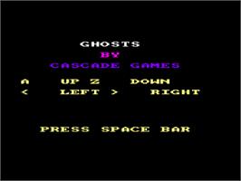Title screen of Ghosts on the Amstrad CPC.