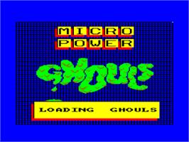 Title screen of Ghouls on the Amstrad CPC.