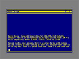 Title screen of Goblin Towers on the Amstrad CPC.