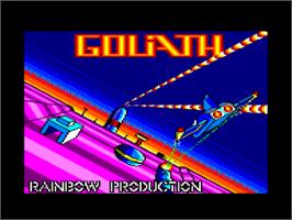 Title screen of Goliath on the Amstrad CPC.