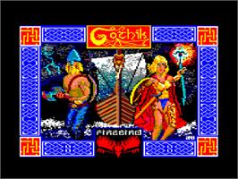 Title screen of Gothik on the Amstrad CPC.