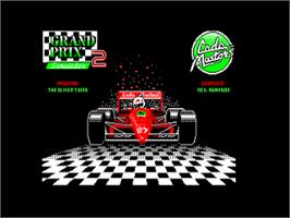 Title screen of Grand Prix Simulator 2 on the Amstrad CPC.