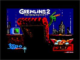 Title screen of Gremlins 2 - The New Batch on the Amstrad CPC.