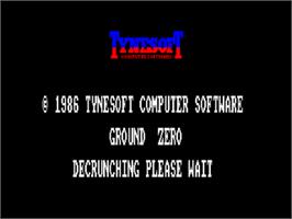 Title screen of Ground Zero on the Amstrad CPC.