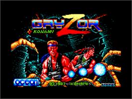 Title screen of Gryzor on the Amstrad CPC.