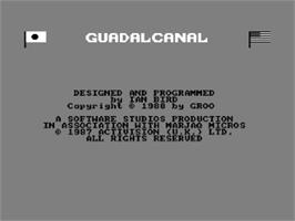 Title screen of Guadalcanal on the Amstrad CPC.