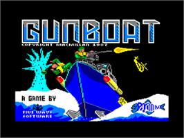 Title screen of Gunboat on the Amstrad CPC.