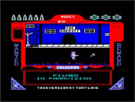 Title screen of Gunfighter on the Amstrad CPC.