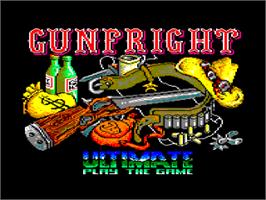 Title screen of Gunfright on the Amstrad CPC.