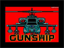 Title screen of Gunsmoke on the Amstrad CPC.