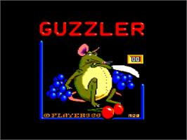 Title screen of Guzzler on the Amstrad CPC.