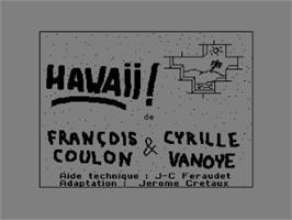Title screen of Hawaii on the Amstrad CPC.