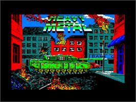 Title screen of Heavy Metal on the Amstrad CPC.