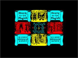 Title screen of Heavy on the Magick on the Amstrad CPC.