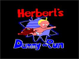 Title screen of Herbert's Dummy Run on the Amstrad CPC.