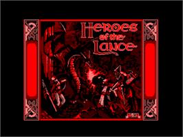 Title screen of Heroes Of The Lance on the Amstrad CPC.