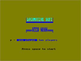 Title screen of High Noon on the Amstrad CPC.