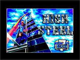 Title screen of High Steel on the Amstrad CPC.