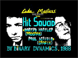 Title screen of Hit Squad, The on the Amstrad CPC.