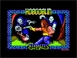 Title screen of Hobgoblin on the Amstrad CPC.