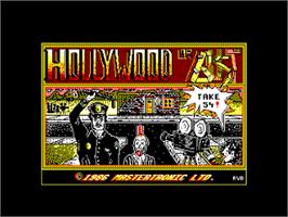 Title screen of Hollywood Or Bust on the Amstrad CPC.