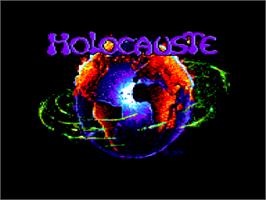 Title screen of Holocauste on the Amstrad CPC.