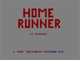 Title screen of Home Runner on the Amstrad CPC.