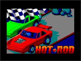 Title screen of Hot Rod on the Amstrad CPC.