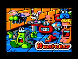 Title screen of Humphrey on the Amstrad CPC.