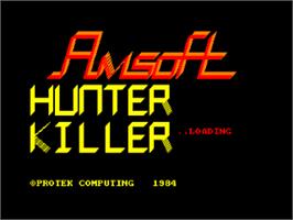 Title screen of Hunter Killer on the Amstrad CPC.