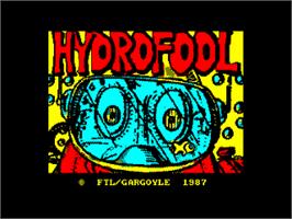 Title screen of Hydrofool on the Amstrad CPC.