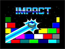 Title screen of Impact on the Amstrad CPC.