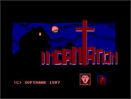 Title screen of Incantation on the Amstrad CPC.