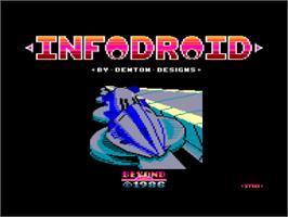 Title screen of Infodroid on the Amstrad CPC.