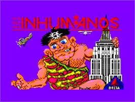 Title screen of Inhumanos, Los on the Amstrad CPC.