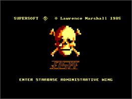 Title screen of Interdictor Pilot on the Amstrad CPC.