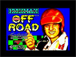 Title screen of Ironman Ivan Stewart's Super Off-Road on the Amstrad CPC.