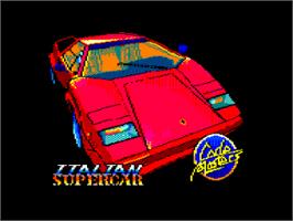 Title screen of Italian Supercar on the Amstrad CPC.