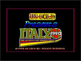 Title screen of Italy 1990 on the Amstrad CPC.