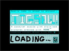 Title screen of Jigsaw on the Amstrad CPC.