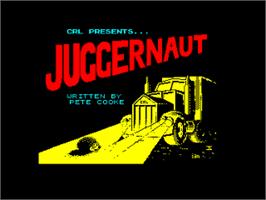Title screen of Juggernaut on the Amstrad CPC.